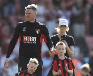 Eddie Howe with his family.
